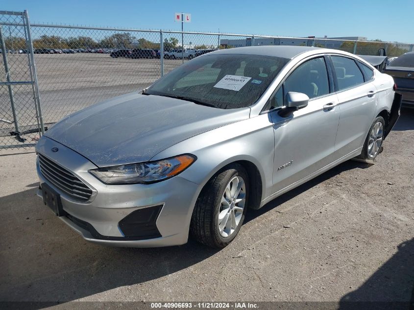 2019 Ford Fusion Hybrid Se VIN: 3FA6P0LU6KR241350 Lot: 40906693