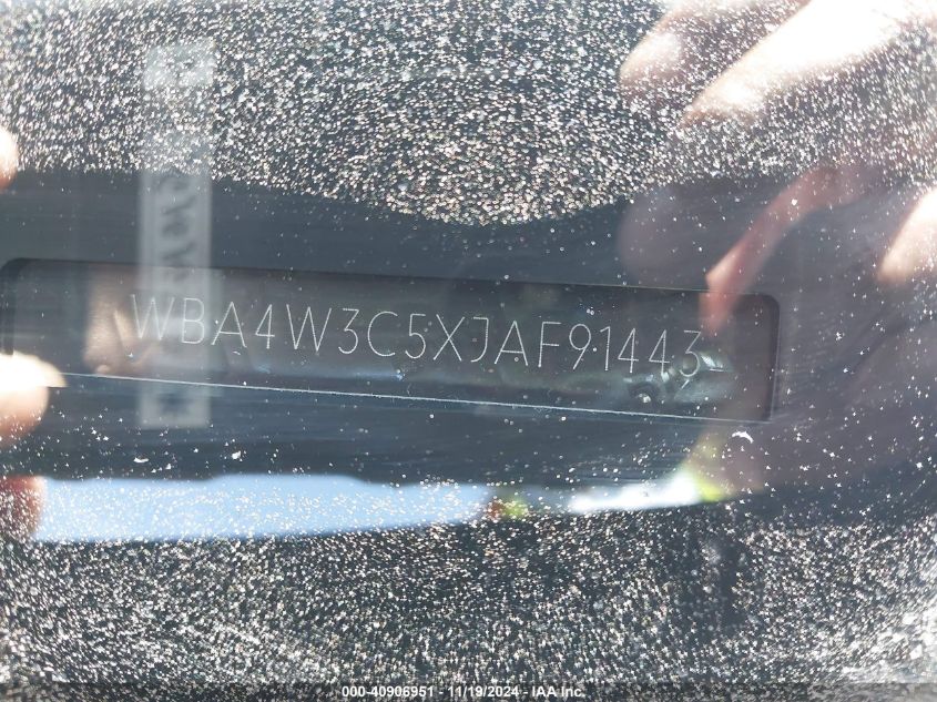 2018 BMW 430I VIN: WBA4W3C5XJAF91443
