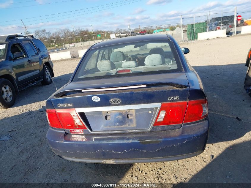 2003 Kia Optima Lx V6/Se V6 VIN: KNAGD128435195648 Lot: 40907011