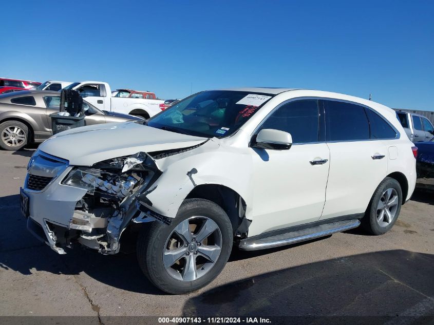 2014 Acura Mdx VIN: 5FRYD4H27EB032259 Lot: 40907143