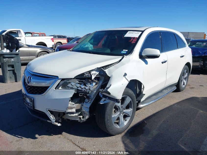 2014 Acura Mdx VIN: 5FRYD4H27EB032259 Lot: 40907143