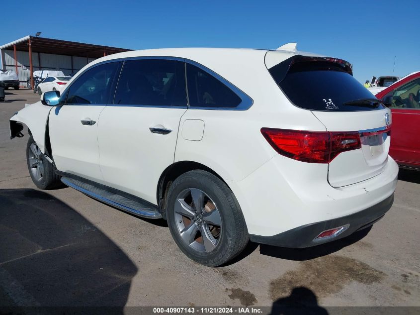 2014 Acura Mdx VIN: 5FRYD4H27EB032259 Lot: 40907143