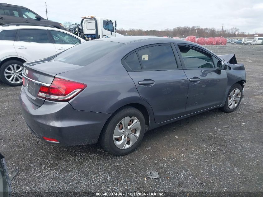 2015 HONDA CIVIC VIN: 19XFB2F54FE701370