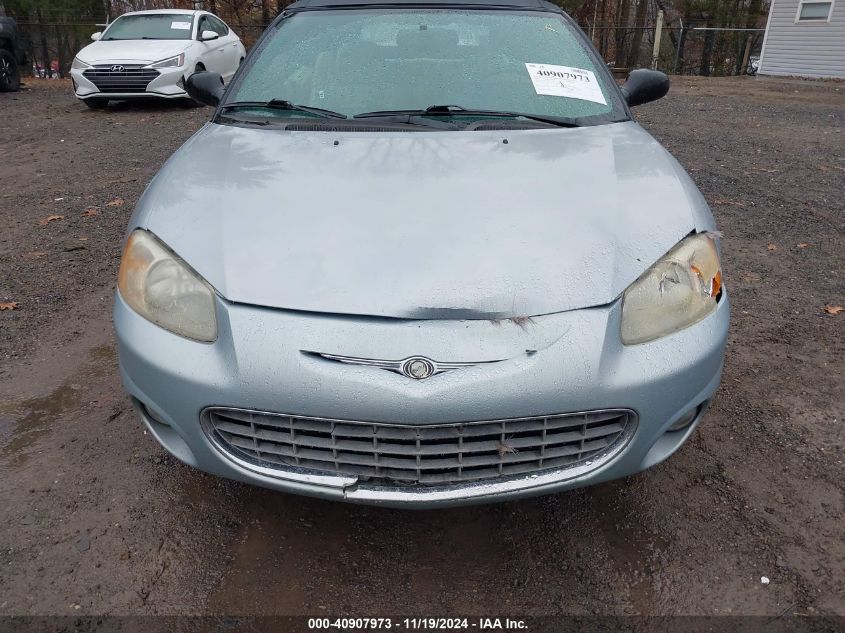 2003 Chrysler Sebring Limited VIN: 1C3EL65R73N552288 Lot: 40907973