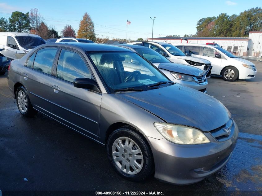 2005 Honda Civic Lx VIN: 2HGES165X5H511776 Lot: 40908158