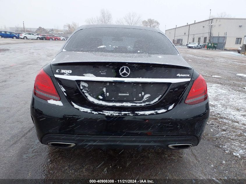 2019 Mercedes-Benz C 300 4Matic VIN: 55SWF8EBXKU321516 Lot: 40908308