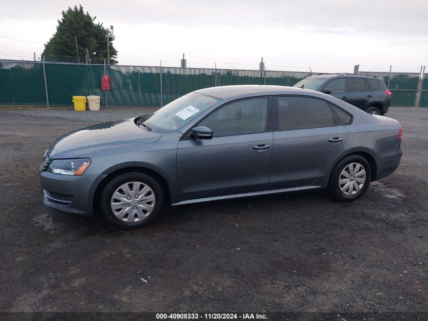 2013 Volkswagen Passat 2.5L S VIN: 1VWAP7A34DC147022 Lot: 40908333