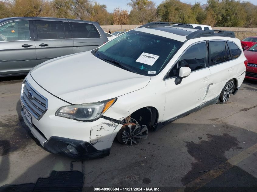 Vin: 4s4bsbnc9f3326836, lot: 41398296, subaru outback 2.5i limited 20152