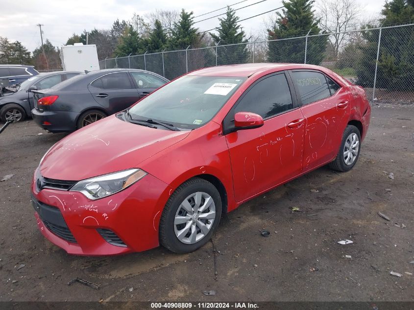 2015 Toyota Corolla Le VIN: 5YFBURHE1FP282293 Lot: 40908809