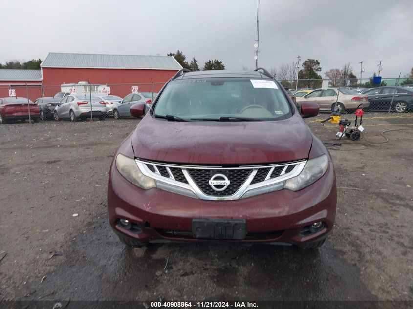 2012 Nissan Murano Sl VIN: JN8AZ1MW9CW209564 Lot: 40908864