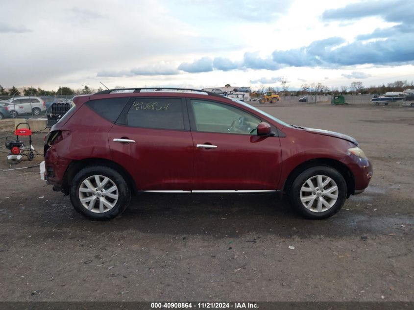 2012 Nissan Murano Sl VIN: JN8AZ1MW9CW209564 Lot: 40908864