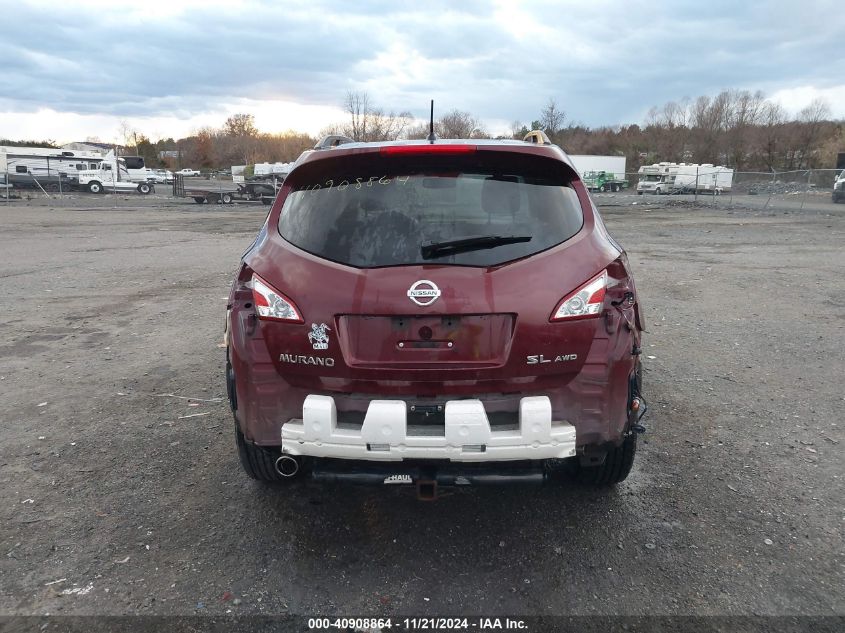 2012 Nissan Murano Sl VIN: JN8AZ1MW9CW209564 Lot: 40908864