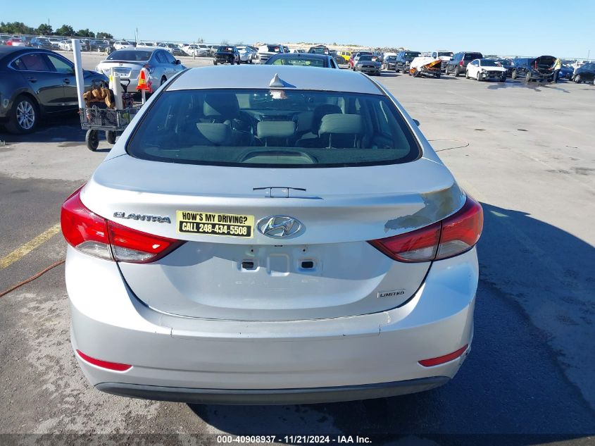 2014 Hyundai Elantra Limited VIN: KMHDH4AE5EU150595 Lot: 40908937