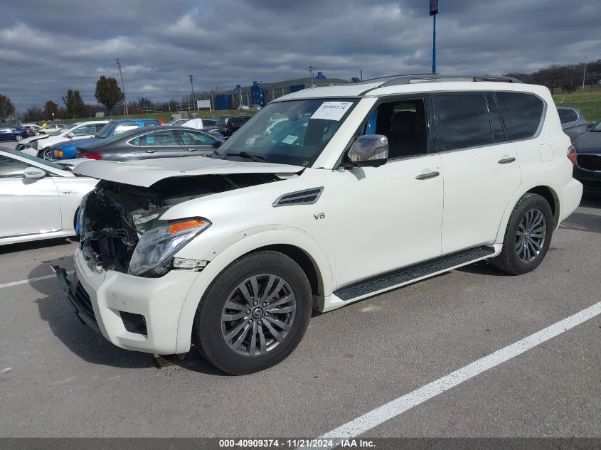 2019 Nissan Armada Platinum VIN: JN8AY2NE5K9758190 Lot: 40909374