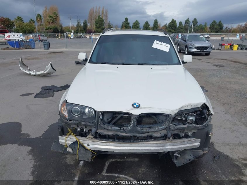 2006 BMW X3 3.0I VIN: WBXPA93406WG83408 Lot: 40909586