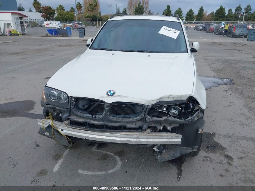 2006 BMW X3 3.0I VIN: WBXPA93406WG83408 Lot: 40909586