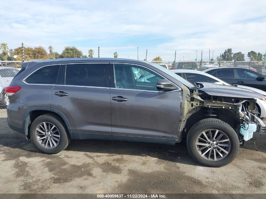 2019 Toyota Highlander Xle VIN: 5TDJZRFH3KS597401 Lot: 40909637