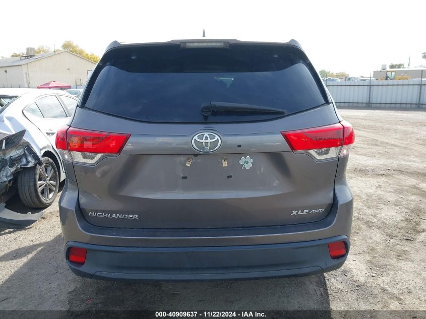 2019 Toyota Highlander Xle VIN: 5TDJZRFH3KS597401 Lot: 40909637