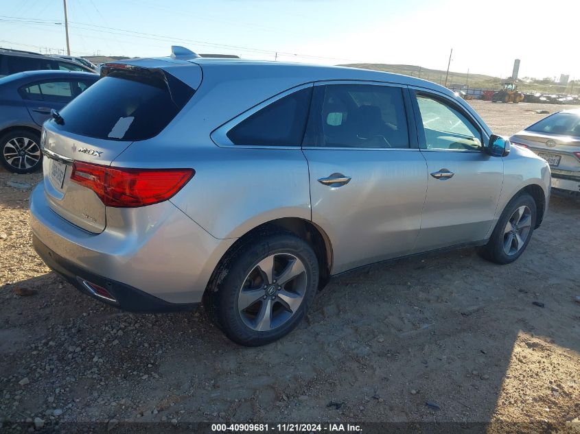 2014 Acura Mdx VIN: 5FRYD4H21EB015733 Lot: 40909681