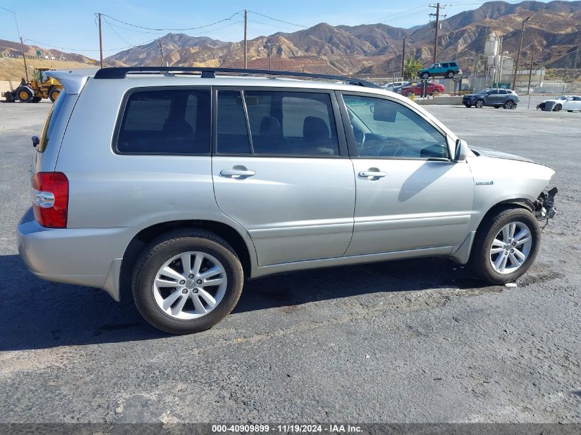 2006 Toyota Highlander Hybrid V6 VIN: JTEDW21A560015424 Lot: 40909899