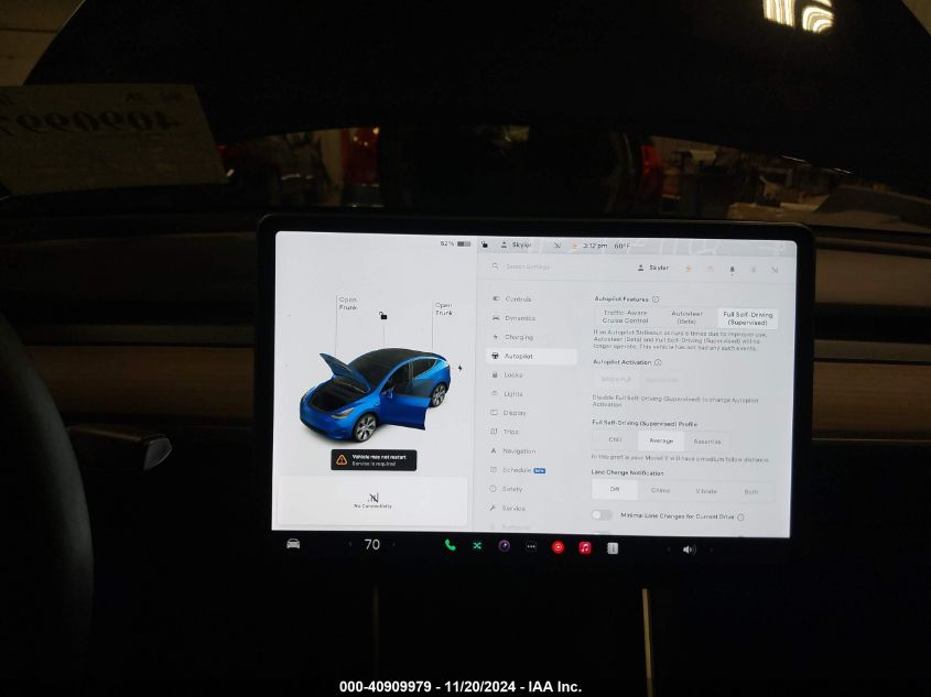 2021 Tesla Model Y Long Range Dual Motor All-Wheel Drive VIN: 5YJYGDEE0MF105106 Lot: 40909979