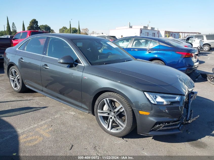 2018 Audi A4 2.0T Premium/2.0T Tech Premium VIN: WAUENAF44JA151424 Lot: 40910072