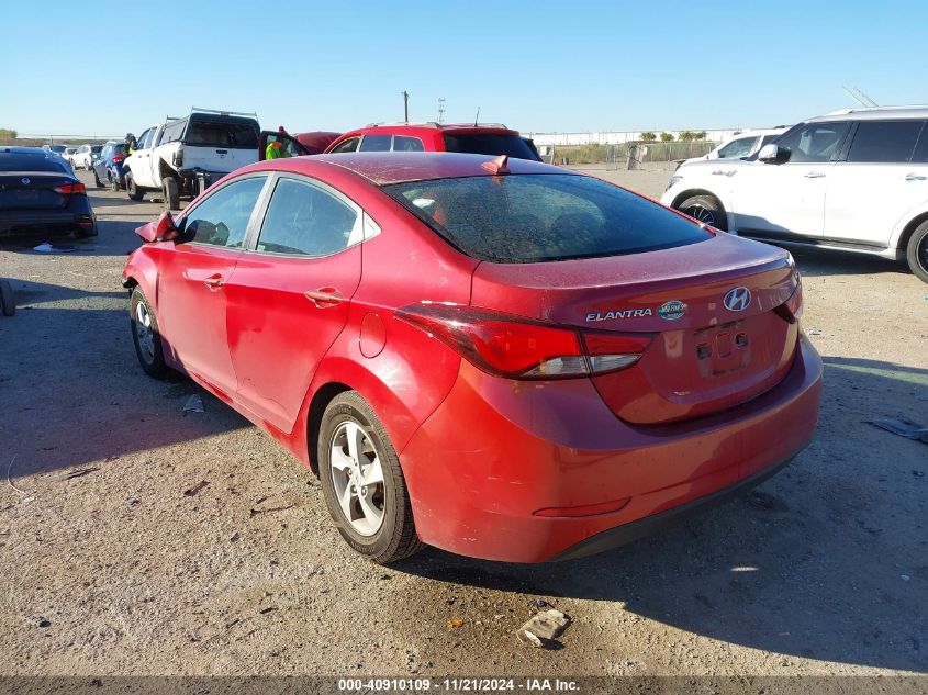 2015 Hyundai Elantra Se VIN: KMHDH4AE2FU455473 Lot: 40910109