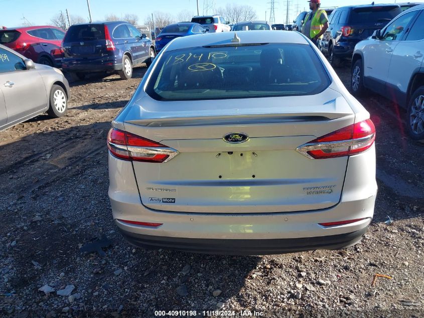 2019 Ford Fusion Hybrid Titanium VIN: 3FA6P0RU5KR181410 Lot: 40910198