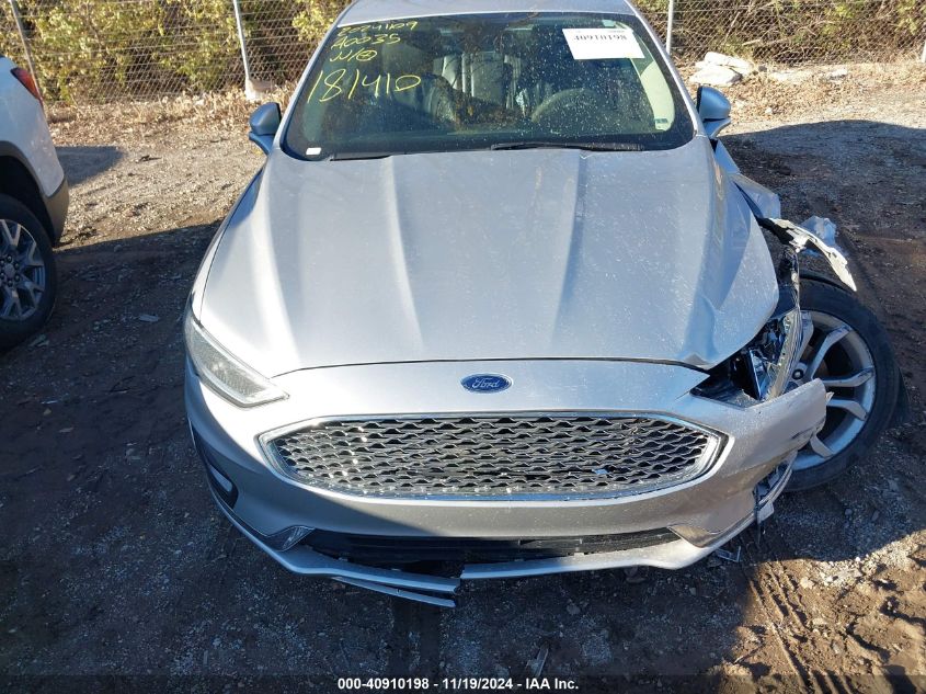 2019 Ford Fusion Hybrid Titanium VIN: 3FA6P0RU5KR181410 Lot: 40910198