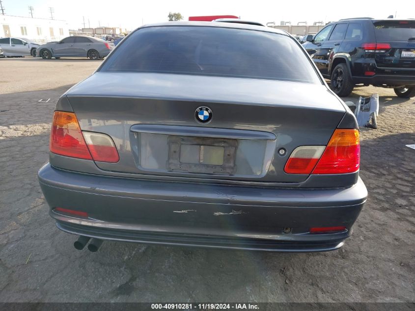 2002 BMW 325Ci VIN: WBABN334X2JW50975 Lot: 40910281