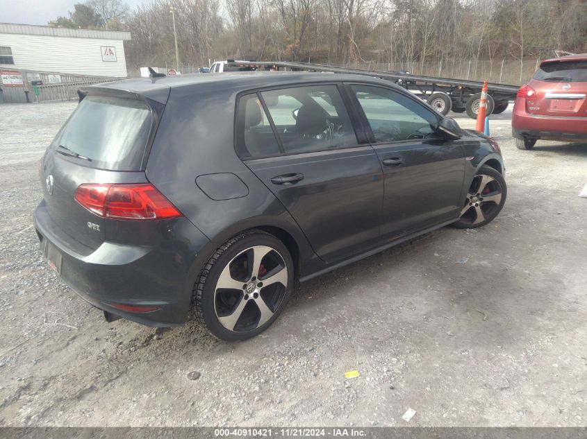 2016 Volkswagen Golf Gti S 4-Door VIN: 3VW4T7AU8GM000819 Lot: 40910421