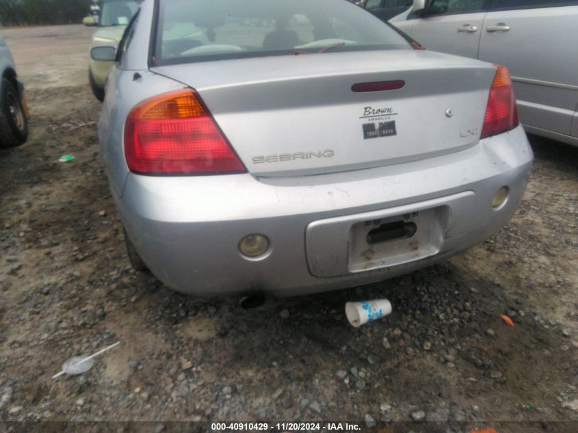 2001 Chrysler Sebring Lxi VIN: 4C3AG52H61E208343 Lot: 40910429