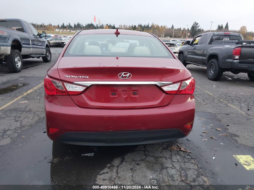 2014 Hyundai Sonata Gls VIN: 5NPEB4AC7EH895240 Lot: 40910466