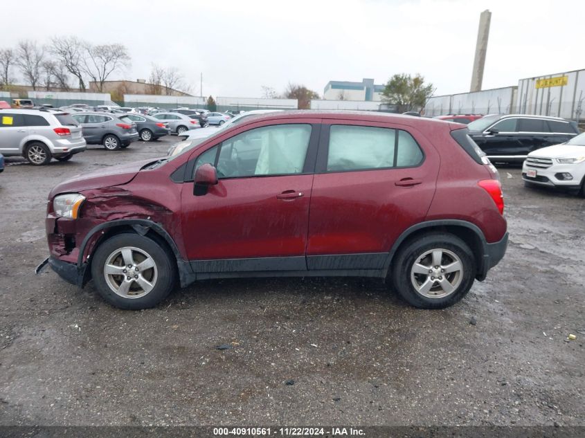 2016 Chevrolet Trax 1Ls VIN: 3GNCJNSB2GL266890 Lot: 40910561