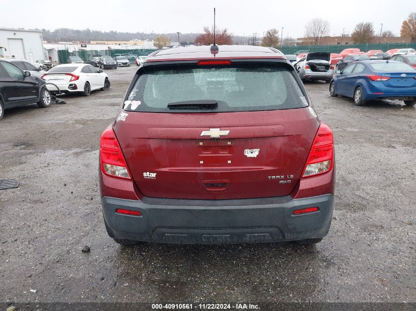 2016 Chevrolet Trax 1Ls VIN: 3GNCJNSB2GL266890 Lot: 40910561