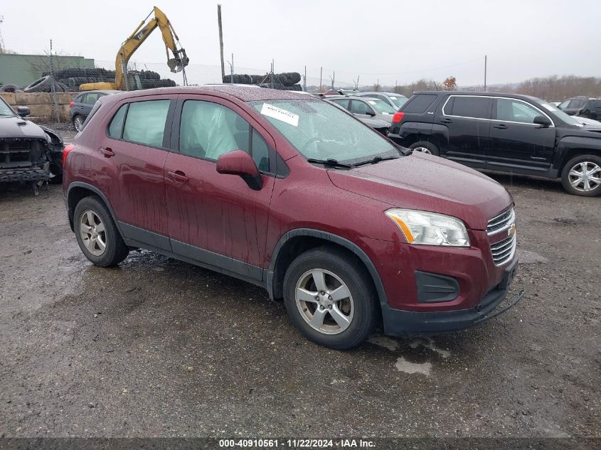 2016 Chevrolet Trax 1Ls VIN: 3GNCJNSB2GL266890 Lot: 40910561