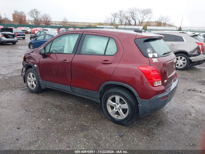 2016 Chevrolet Trax 1Ls VIN: 3GNCJNSB2GL266890 Lot: 40910561