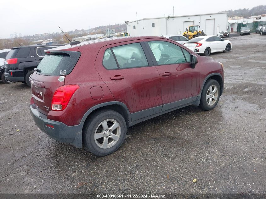 2016 Chevrolet Trax 1Ls VIN: 3GNCJNSB2GL266890 Lot: 40910561