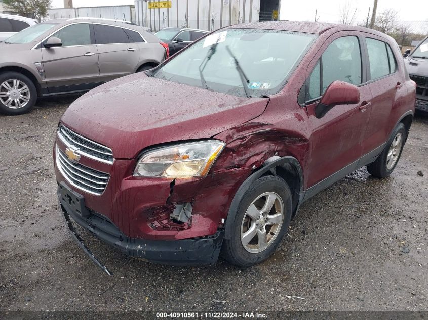 2016 Chevrolet Trax 1Ls VIN: 3GNCJNSB2GL266890 Lot: 40910561