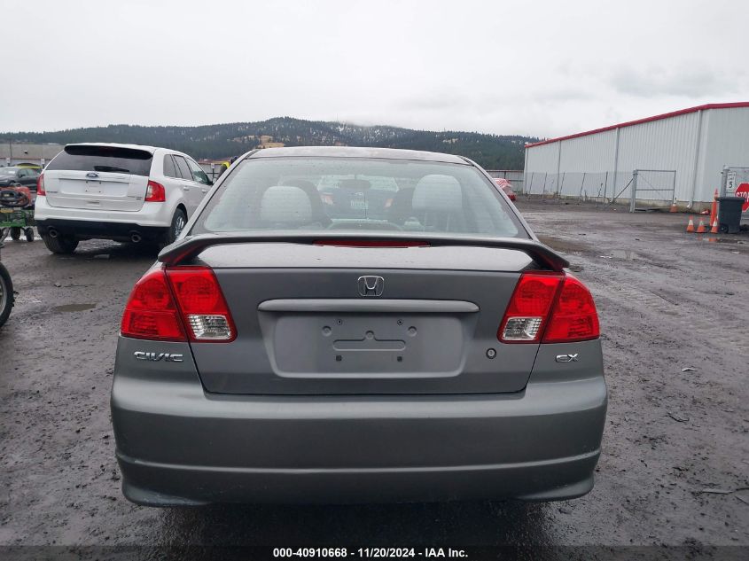 2004 Honda Civic Ex VIN: 2HGES26724H572867 Lot: 40910668