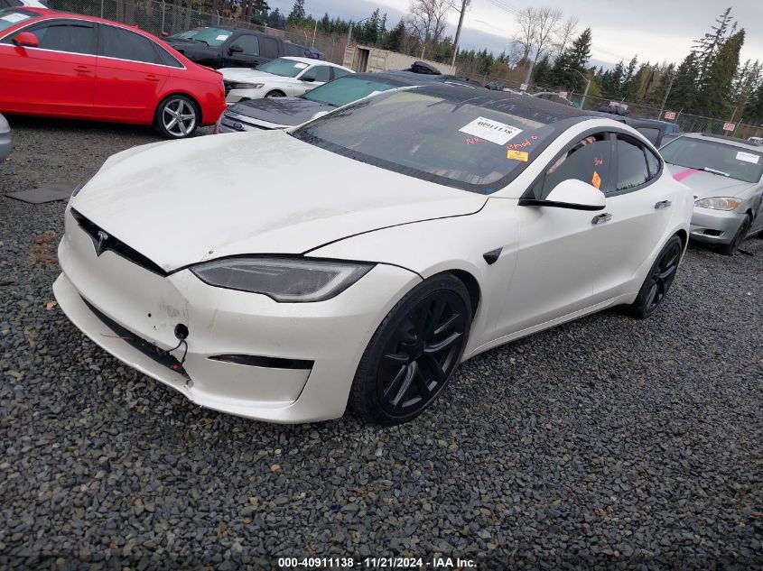 2022 Tesla Model S Plaid Tri Motor All-Wheel Drive VIN: 5YJSA1E62NF479443 Lot: 40911138