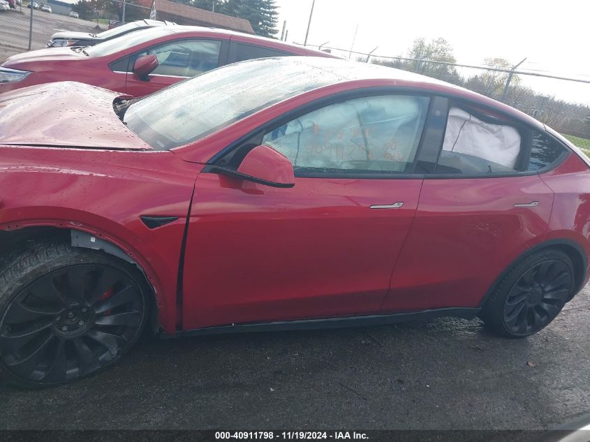 2022 Tesla Model Y Performance Dual Motor All-Wheel Drive VIN: 7SAYGDEFXNF403966 Lot: 40911798