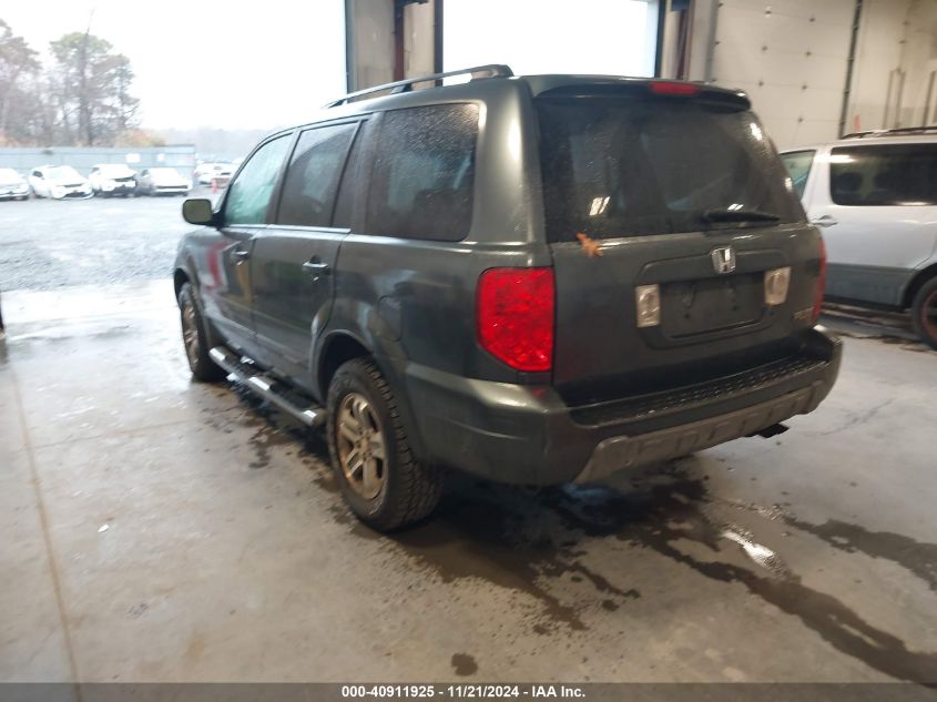 2005 Honda Pilot Ex-L VIN: 5FNYF18605B048414 Lot: 40911925