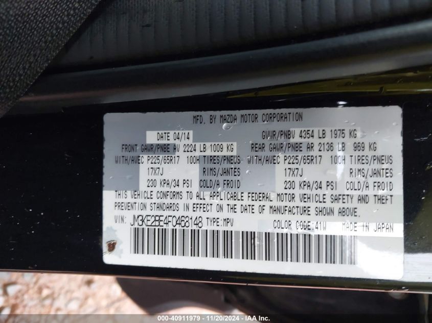 2015 MAZDA CX-5 SPORT - JM3KE2BE4F0468148