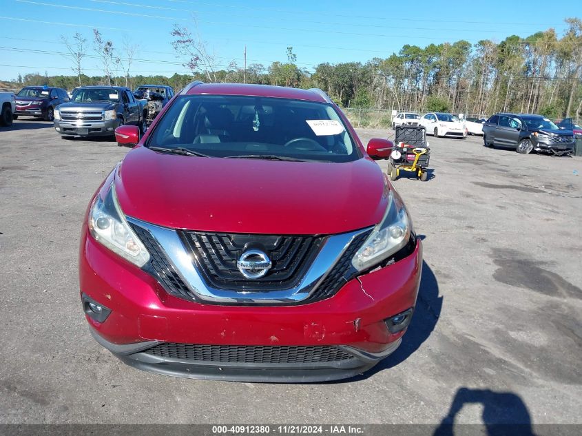 2015 Nissan Murano Sl VIN: 5N1AZ2MG2FN237304 Lot: 40912380