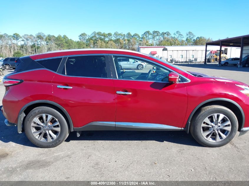 2015 Nissan Murano Sl VIN: 5N1AZ2MG2FN237304 Lot: 40912380