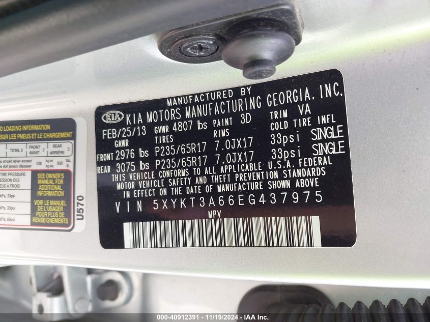 2014 KIA SORENTO LX - 5XYKT3A66EG437975