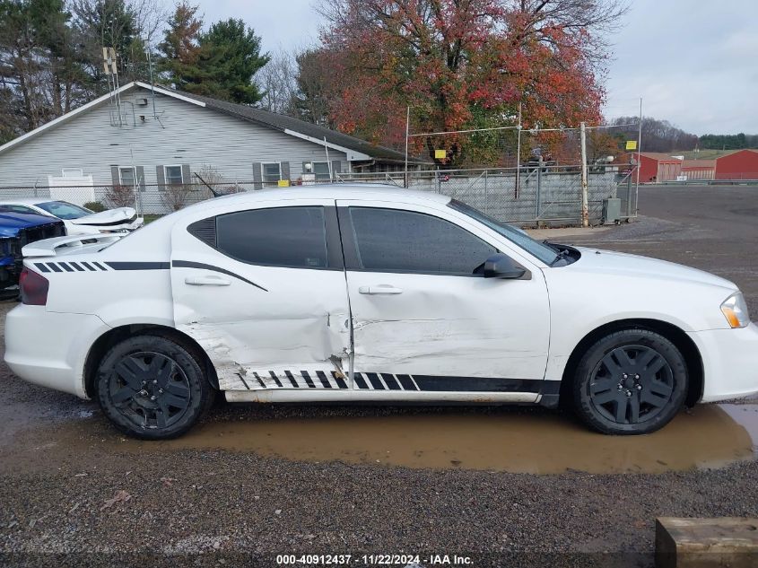 2013 Dodge Avenger Se VIN: 1C3CDZAB1DN599199 Lot: 40912437