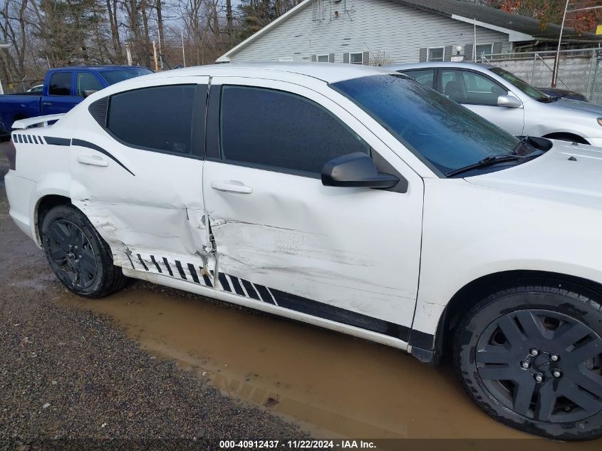 2013 Dodge Avenger Se VIN: 1C3CDZAB1DN599199 Lot: 40912437