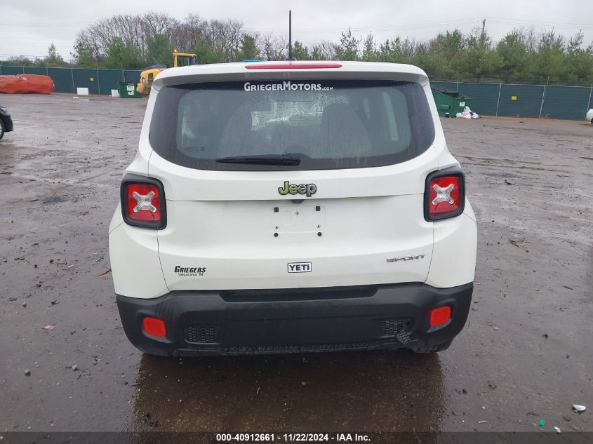 2016 Jeep Renegade Sport VIN: ZACCJAAT2GPE37916 Lot: 40912661